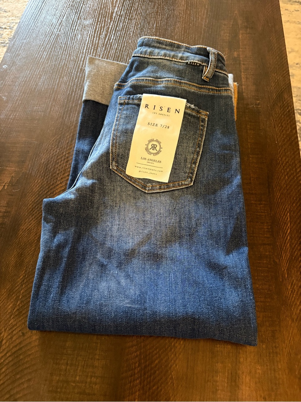 Risen Women's Dark Blue Flare Jeans
